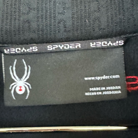 High End Spyder Black & Red Full Zip Heavy Ski Sweatshirt Men’s XXL MINTY - Picture 4 of 5